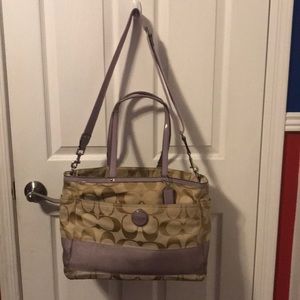 Coach Diaper Bag Lavender - well loved